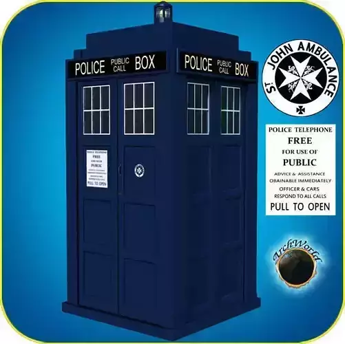 Tardis police box from doctor who 3D model