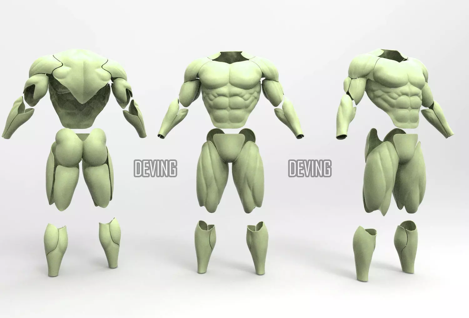 Batman muscle body for Muscle Suit Cosplay-v3 3D print model_0