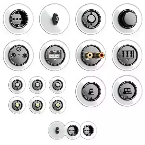 Switches and sockets THPG Bakelite Glass Covering 3D model