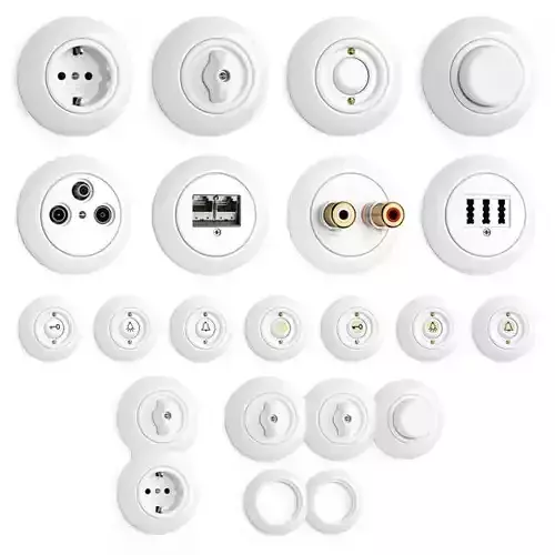 Switches and sockets THPG Porcelain Covering 3D model