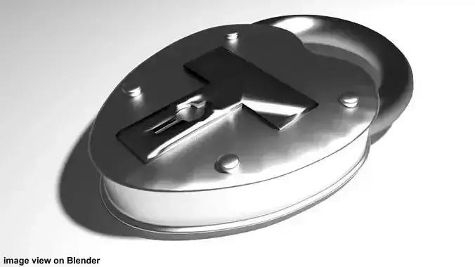 Antique Padlock 3D model
