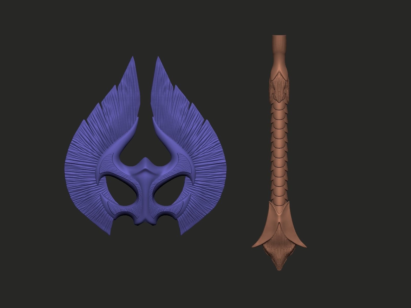 Axe Angel  3d print 3D print model_6