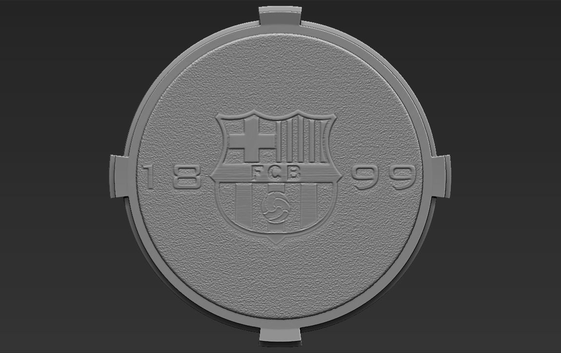 Decorative FC Barcelona Base Stand for figurines 3D print model_2