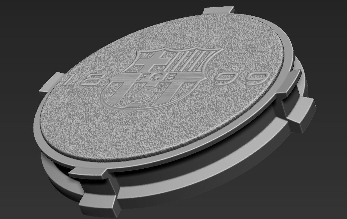 Decorative FC Barcelona Base Stand for figurines 3D print model_1