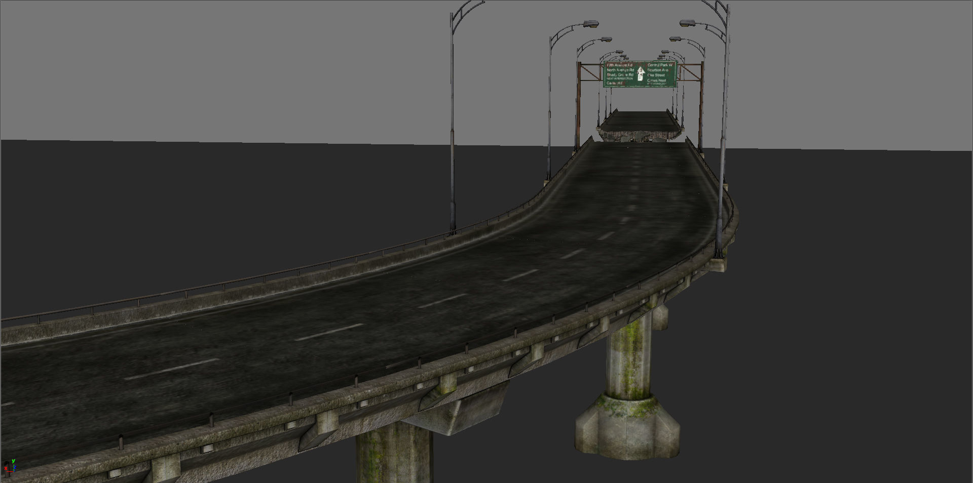 Broken Bridge Low-poly 3D model_24
