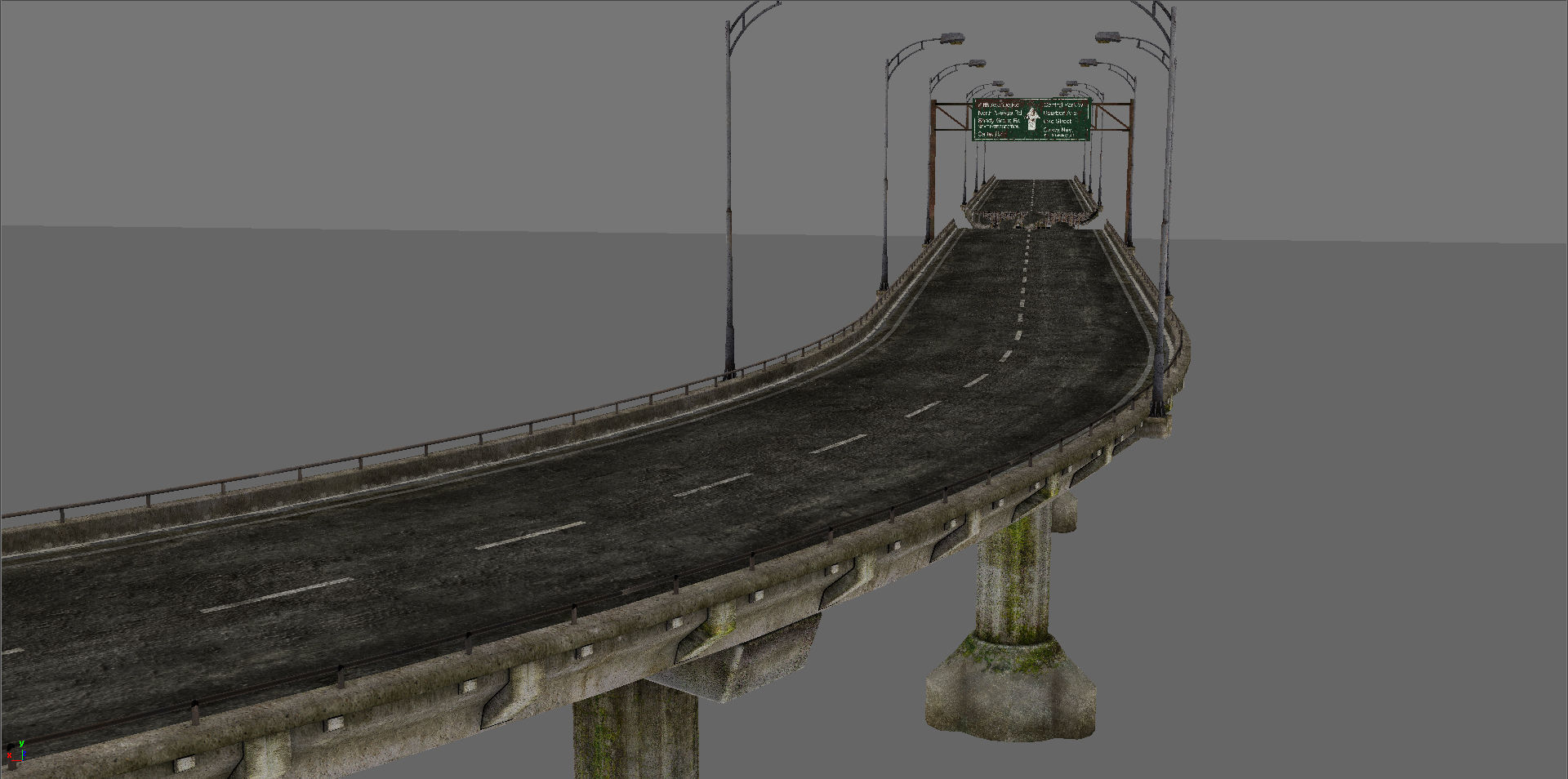Broken Bridge Low-poly 3D model_23