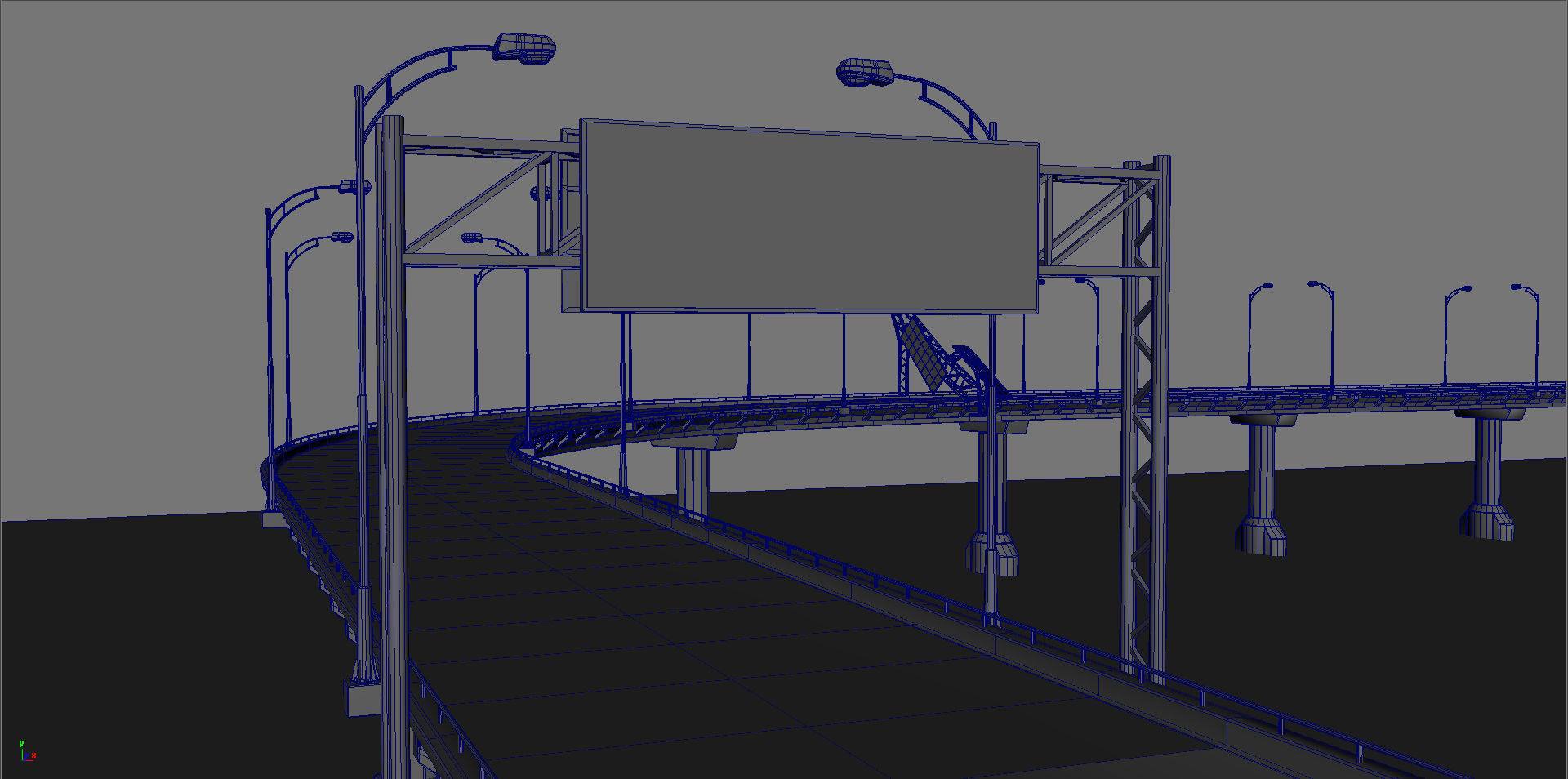 Broken Bridge Low-poly 3D model_9