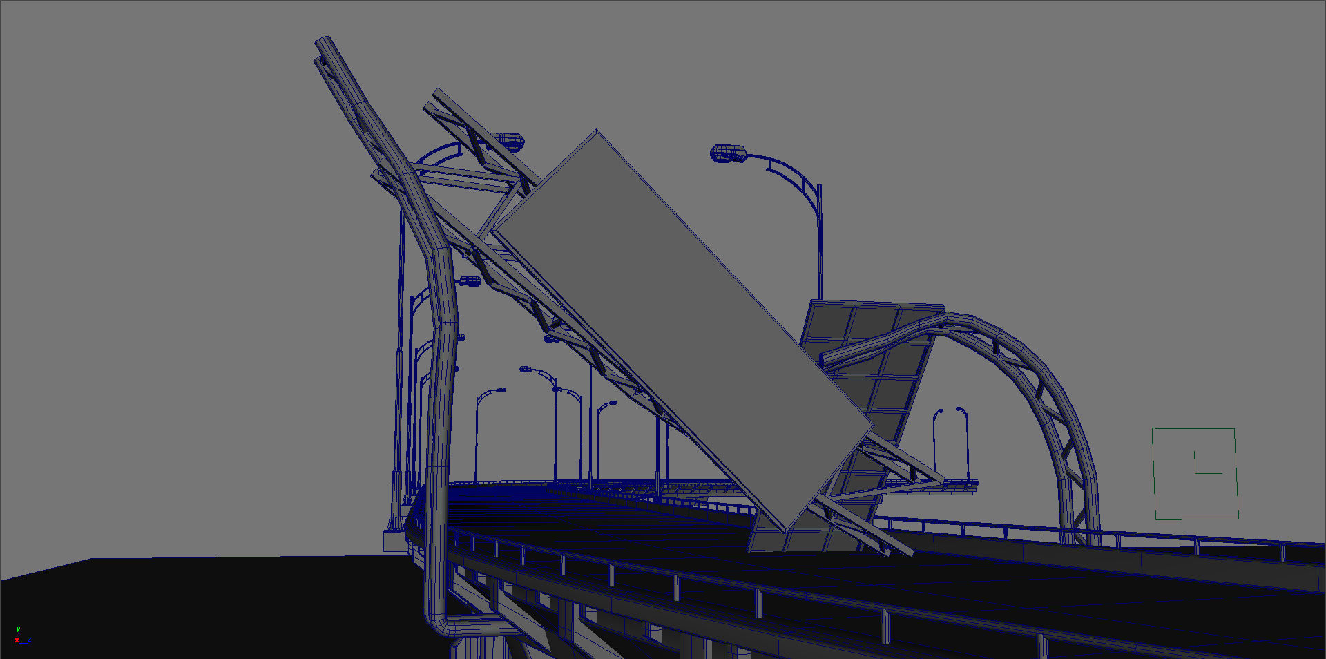 Broken Bridge Low-poly 3D model_12