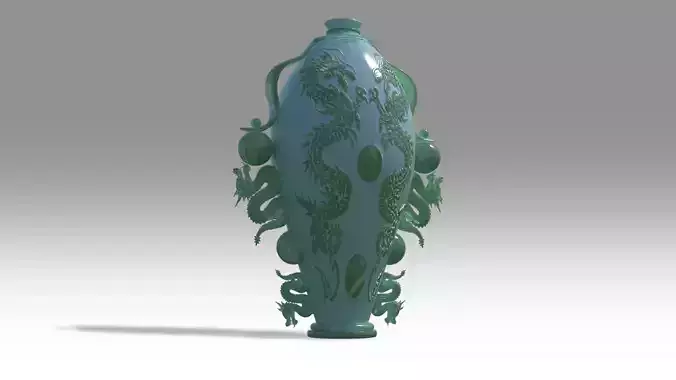 japan vase in jade 