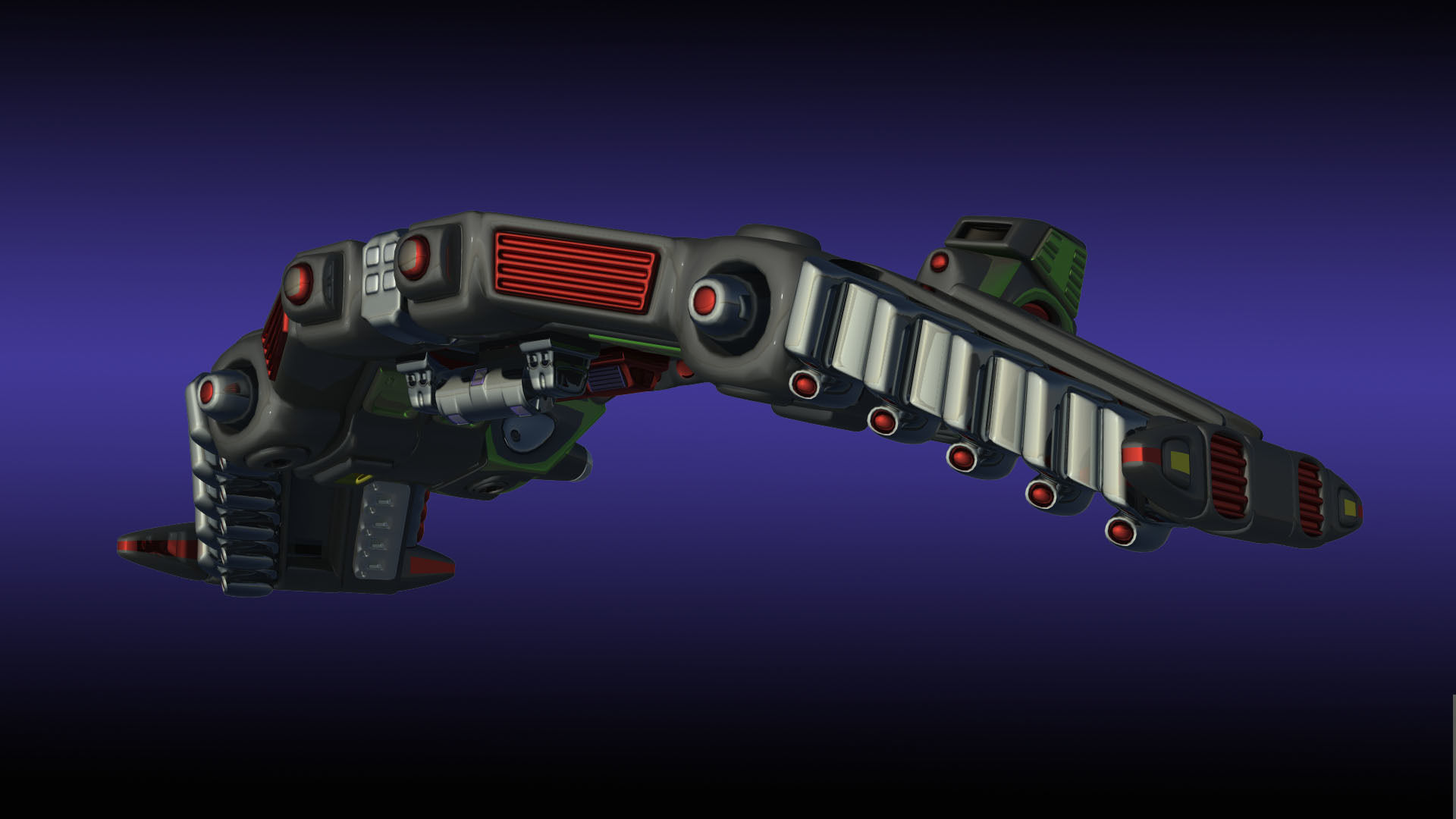 UFO 3 spaceship 3D model_2