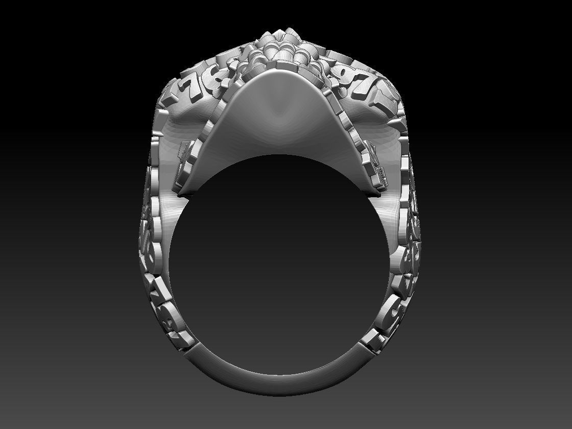 ring scull 3D print model_9