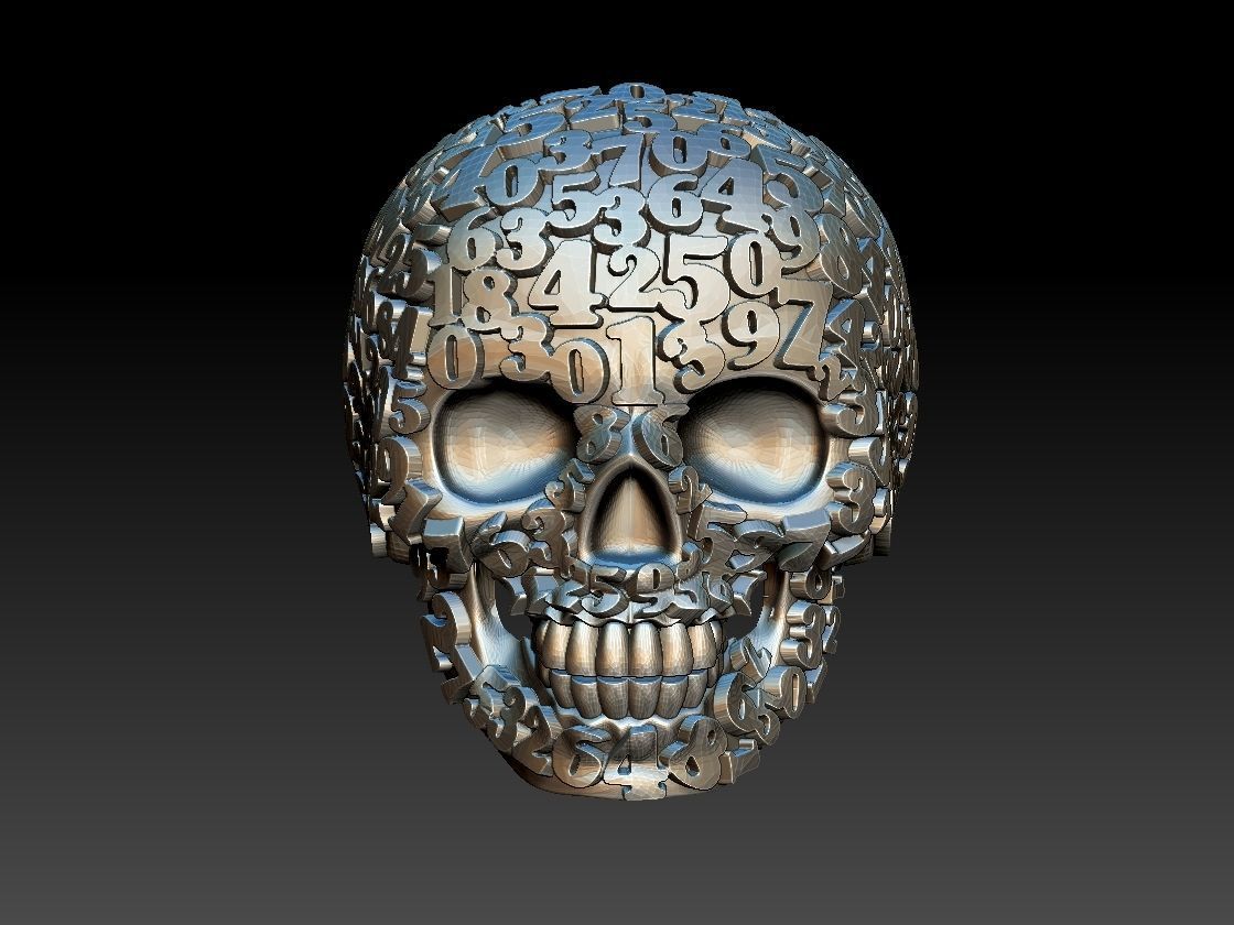 ring scull 3D print model_11