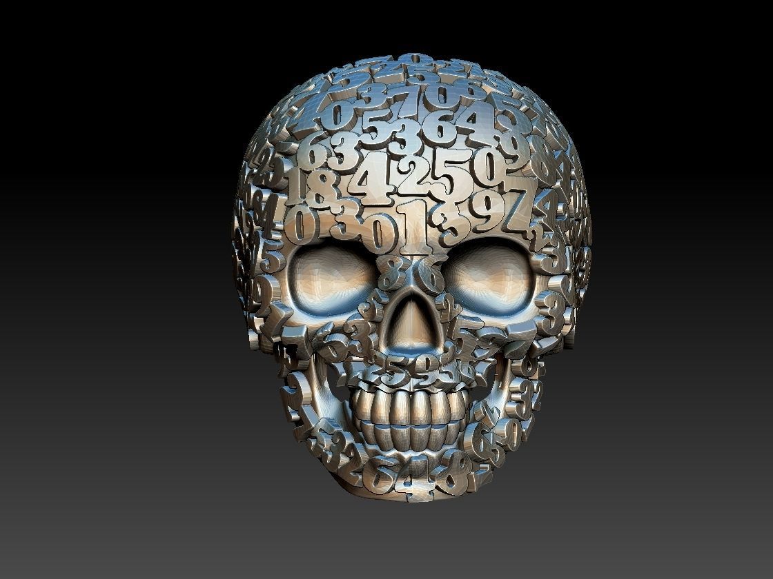 ring scull 3D print model_12