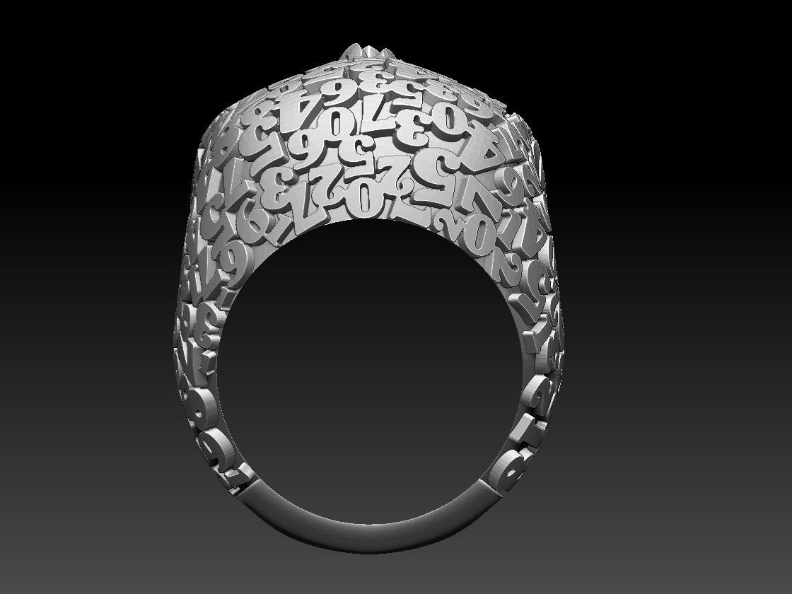 ring scull 3D print model_8