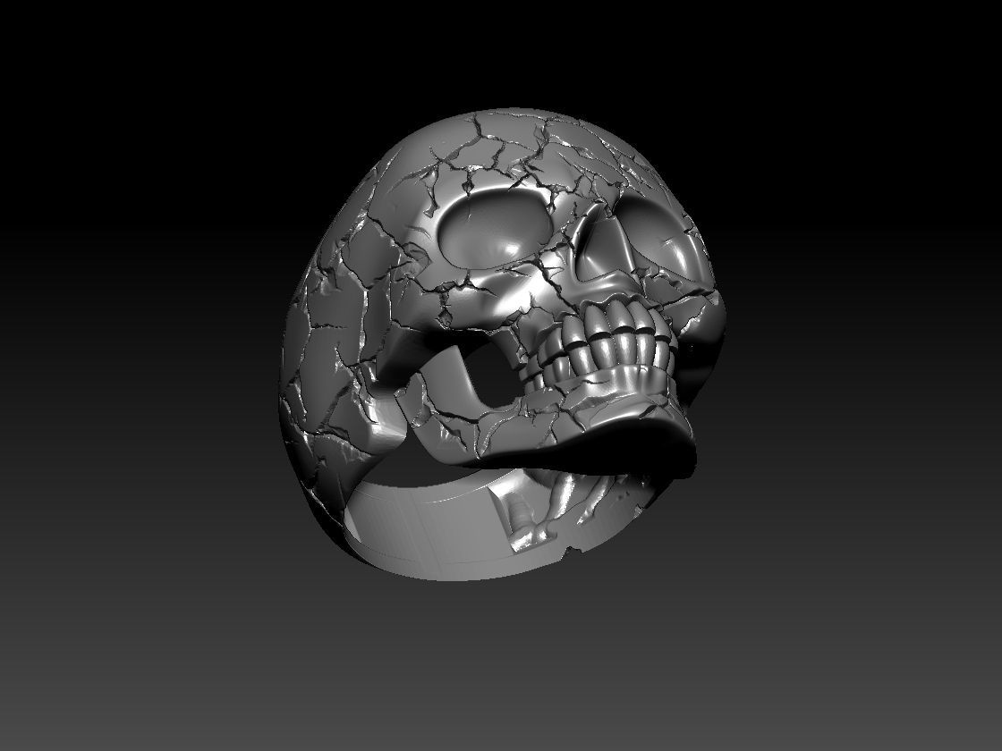 ring scull 3D print model_6