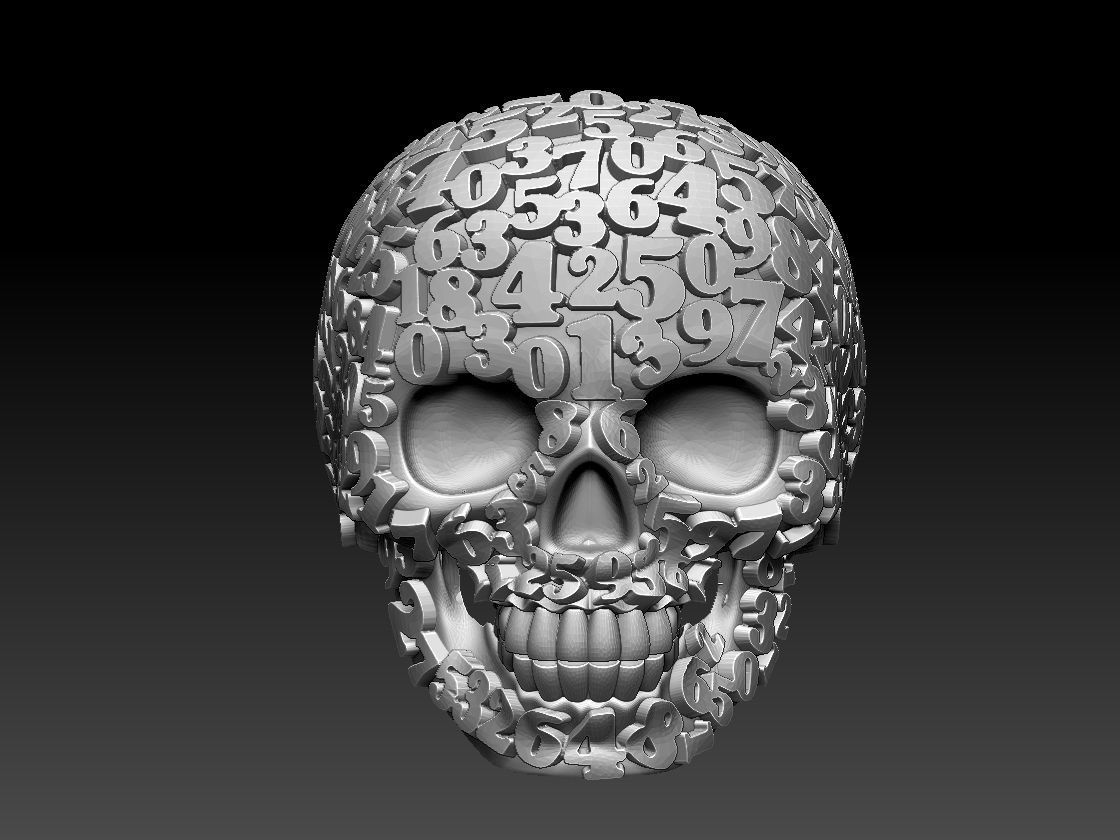 ring scull 3D print model_2
