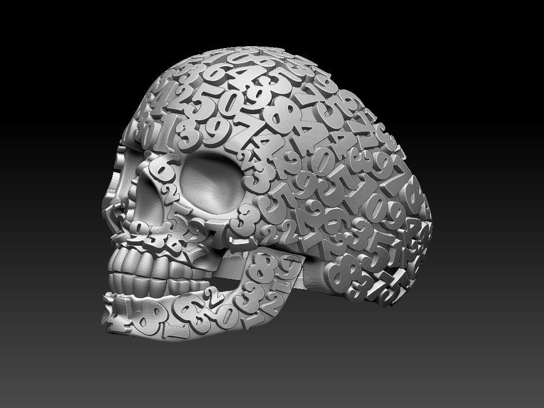 ring scull 3D print model_14