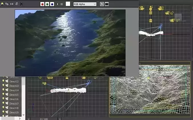 Terrain river in software