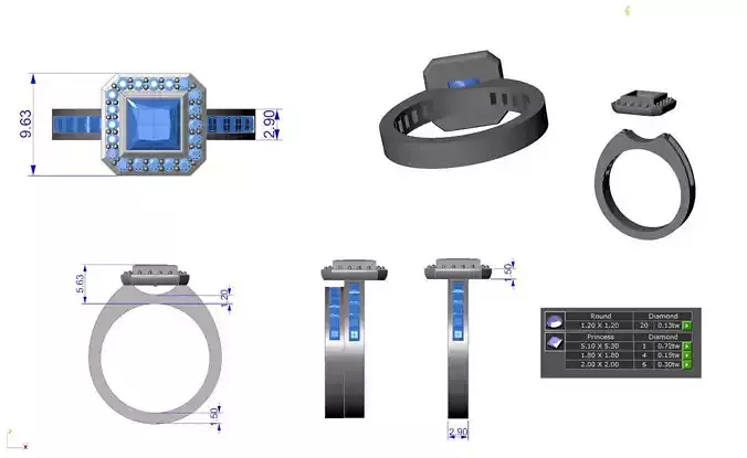 princess engagement ring 