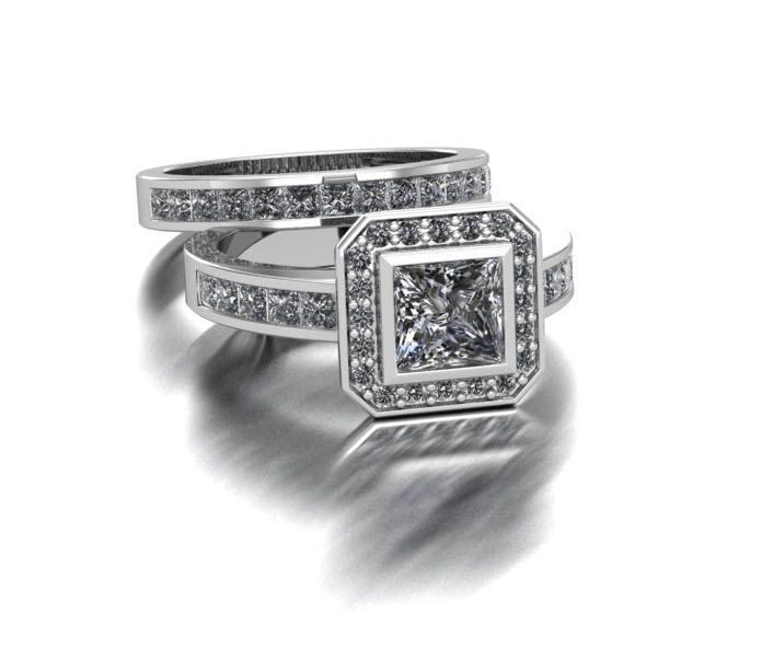 princess engagement ring  3D print model_5