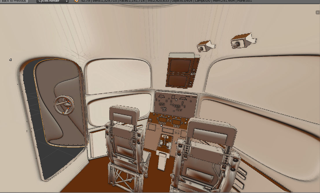 air ship 3D model_10