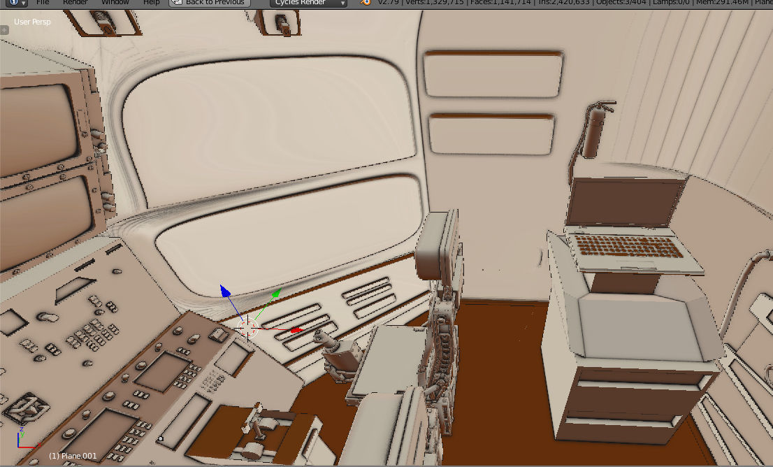 air ship 3D model_14