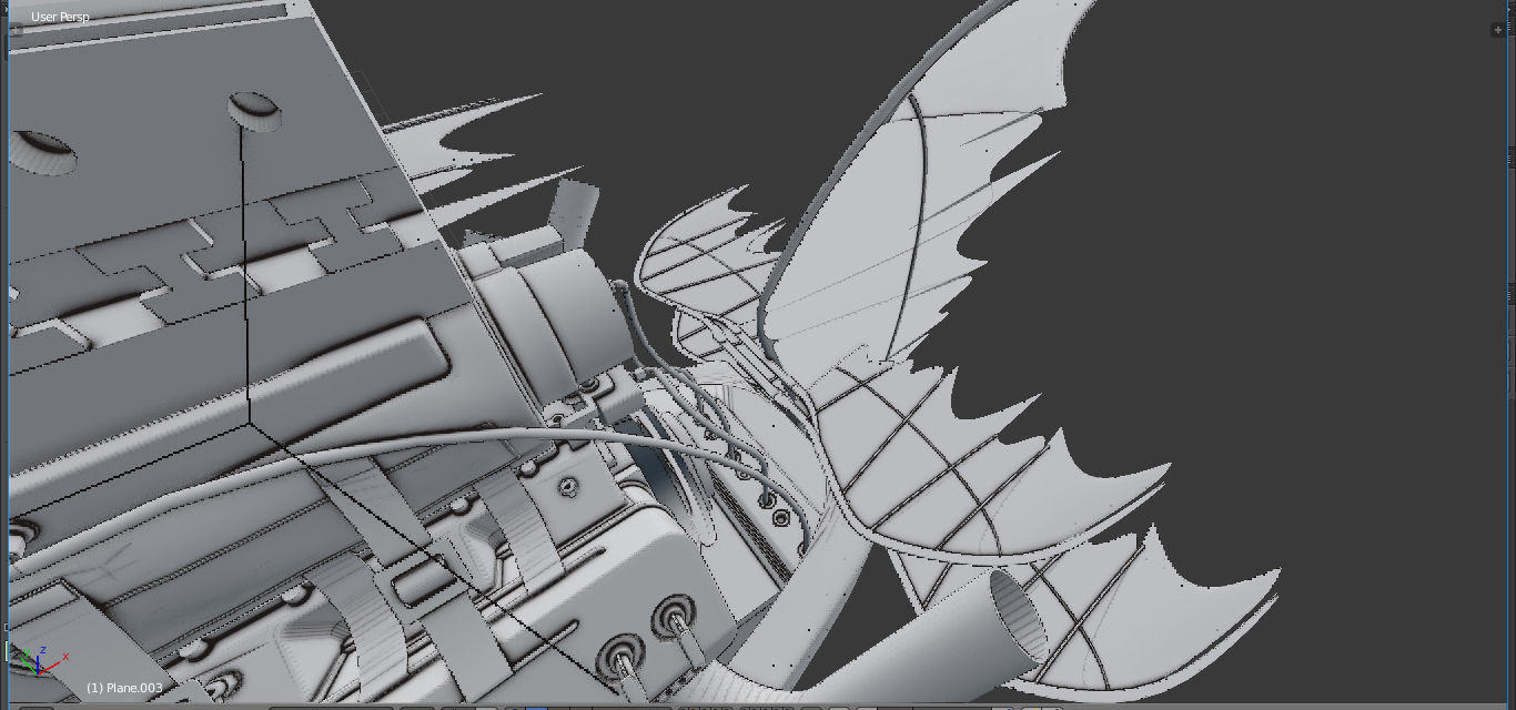 air ship 3D model_16