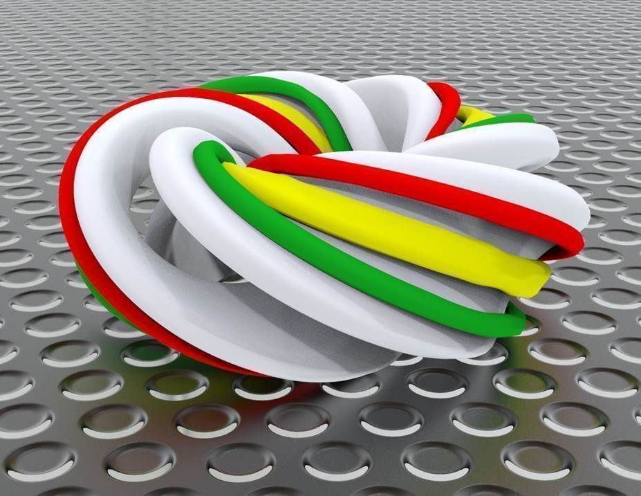 FLOWER KNOT LOOP 3D print model_2