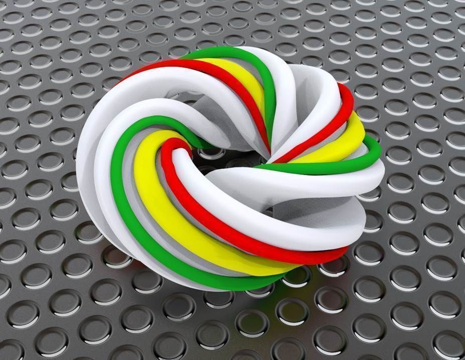 FLOWER KNOT LOOP 3D print model_1