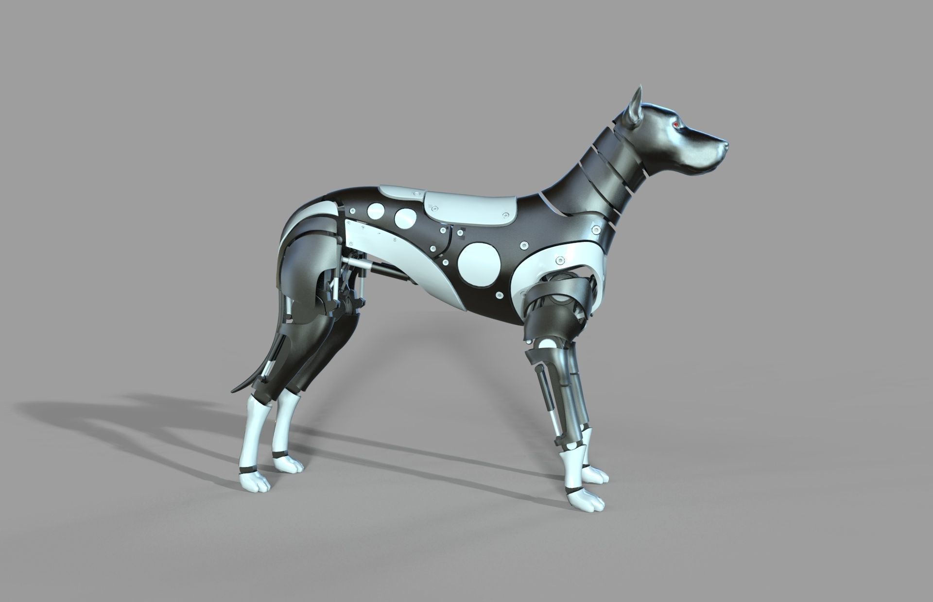 Robot Dog Doberman 3D model_5