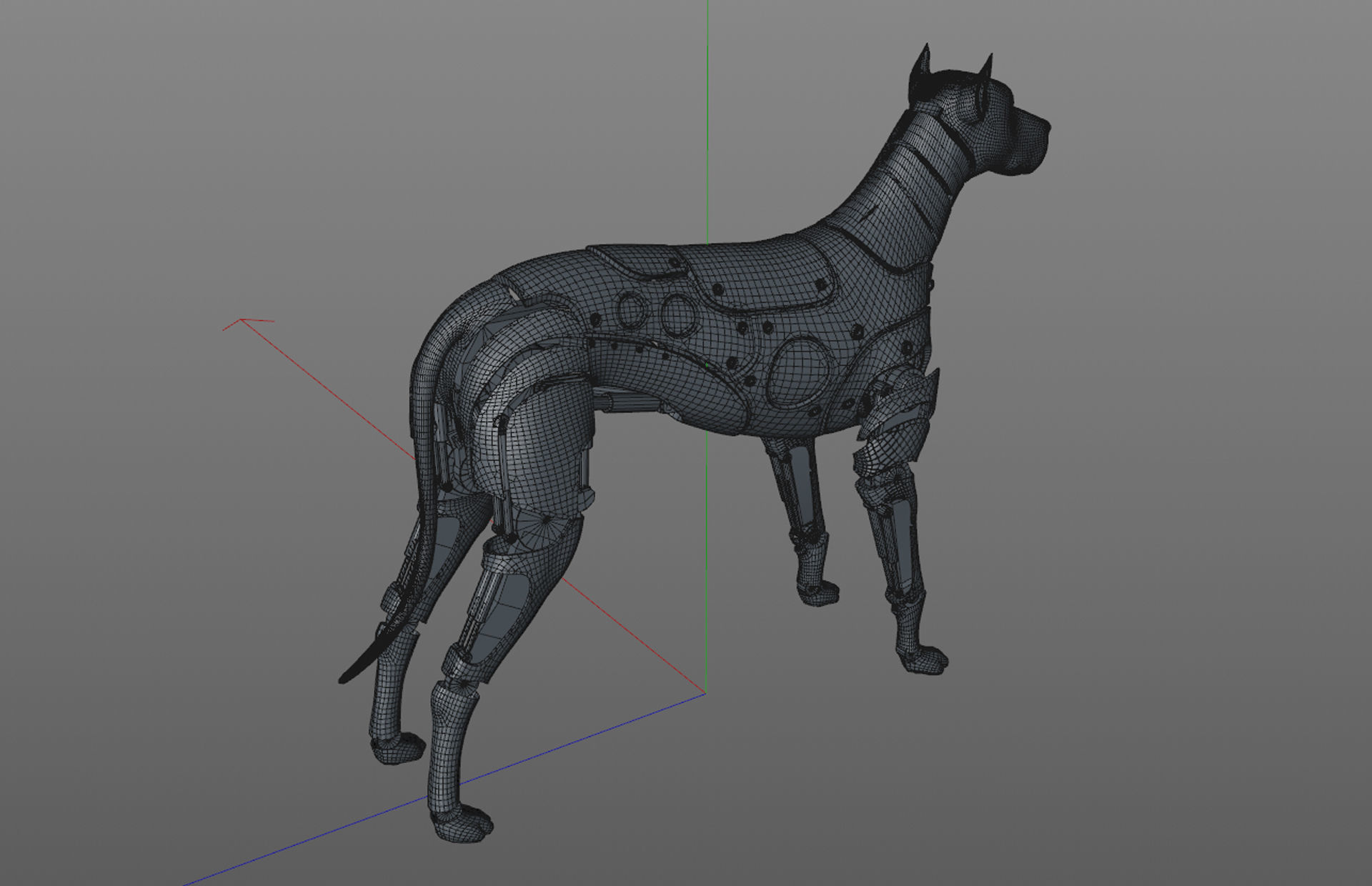 Robot Dog Doberman 3D model_12