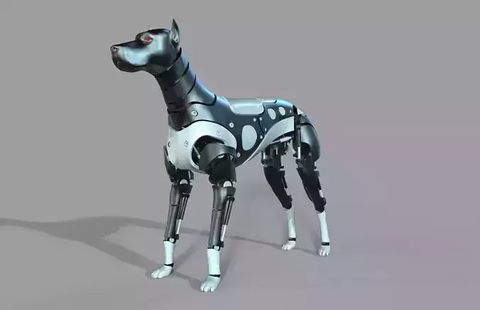 Robot Dog Doberman 3D model
