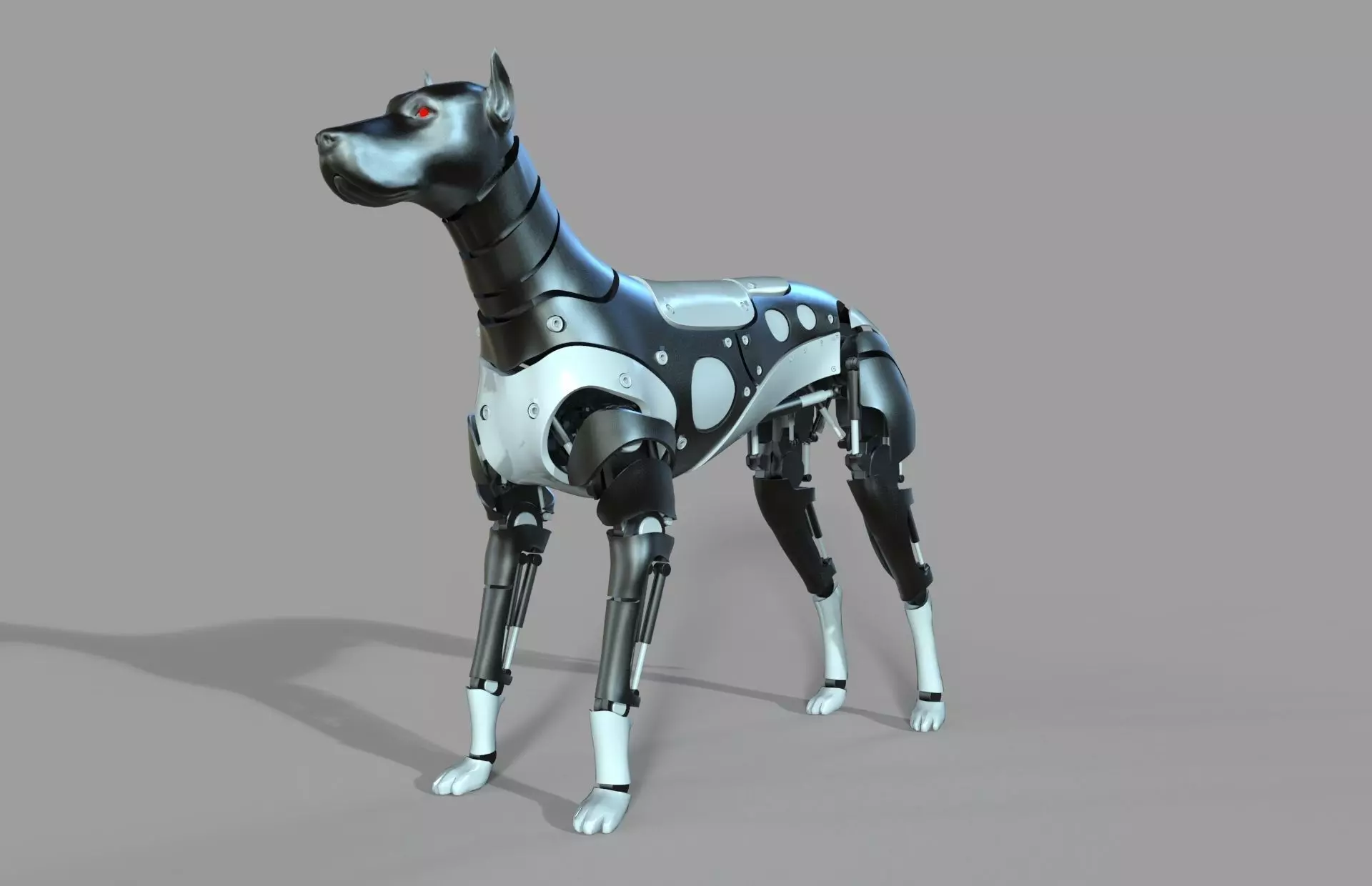 Robot Dog Doberman 3D model_0