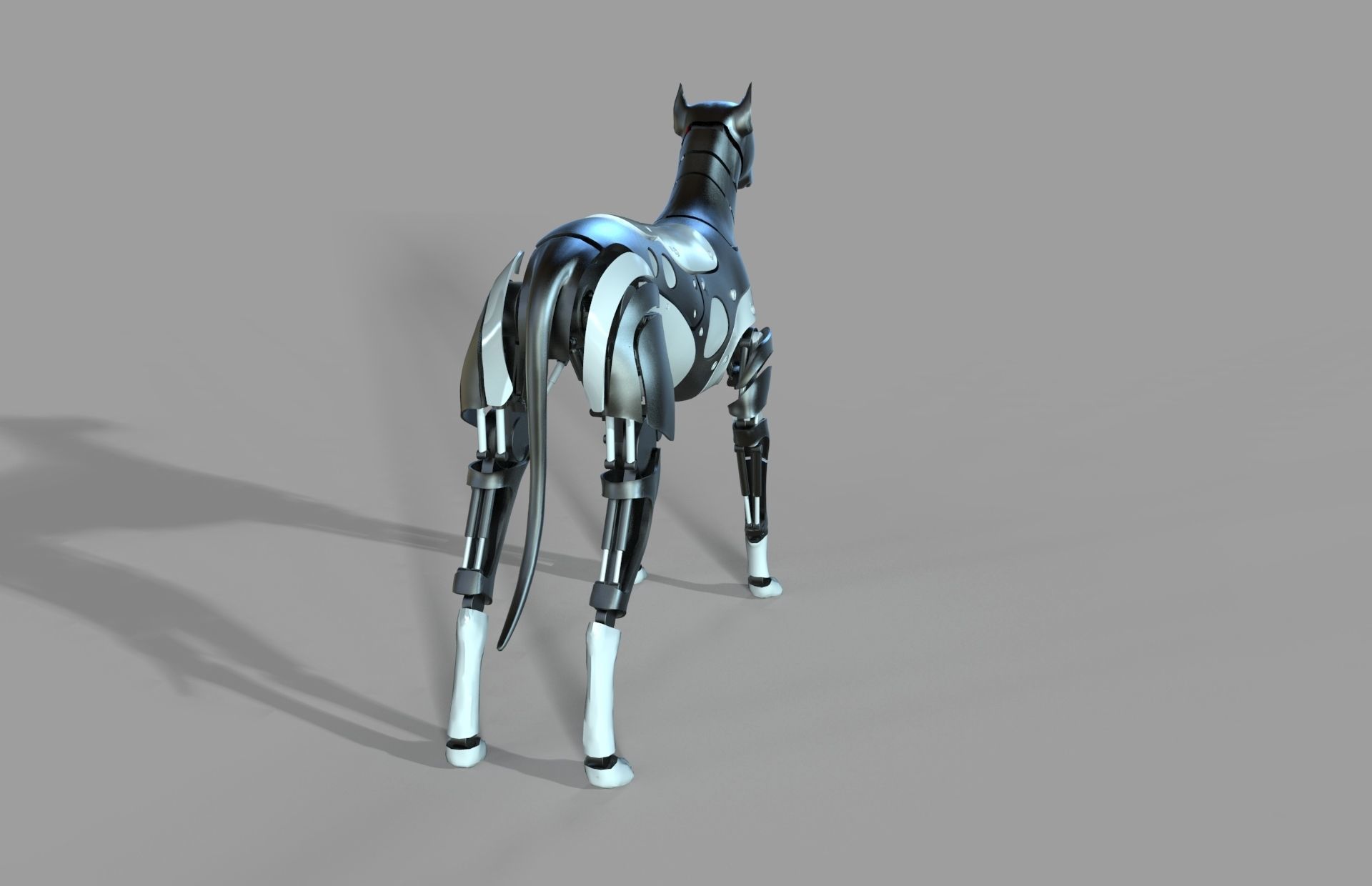 Robot Dog Doberman 3D model_3
