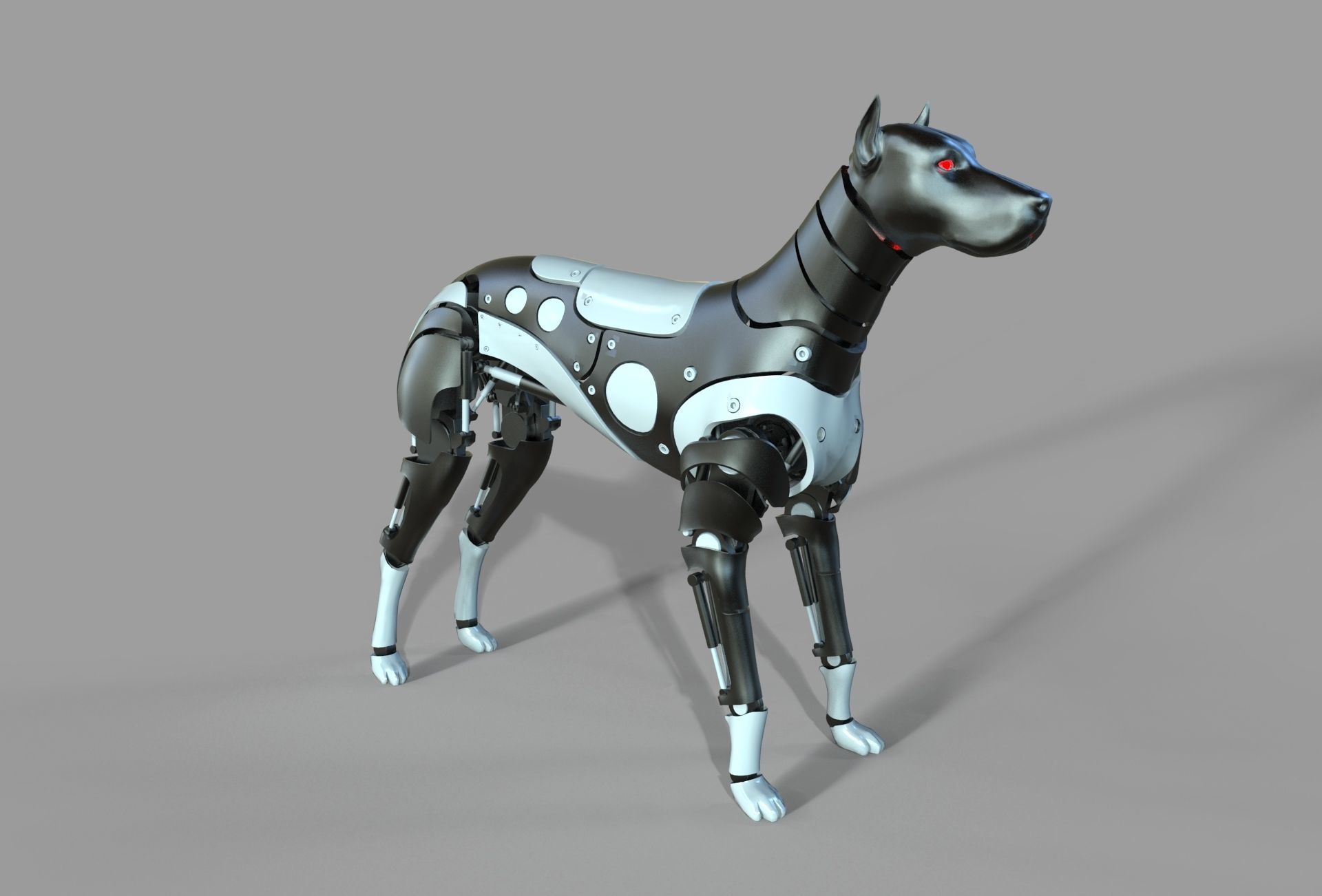 Robot Dog Doberman 3D model_6