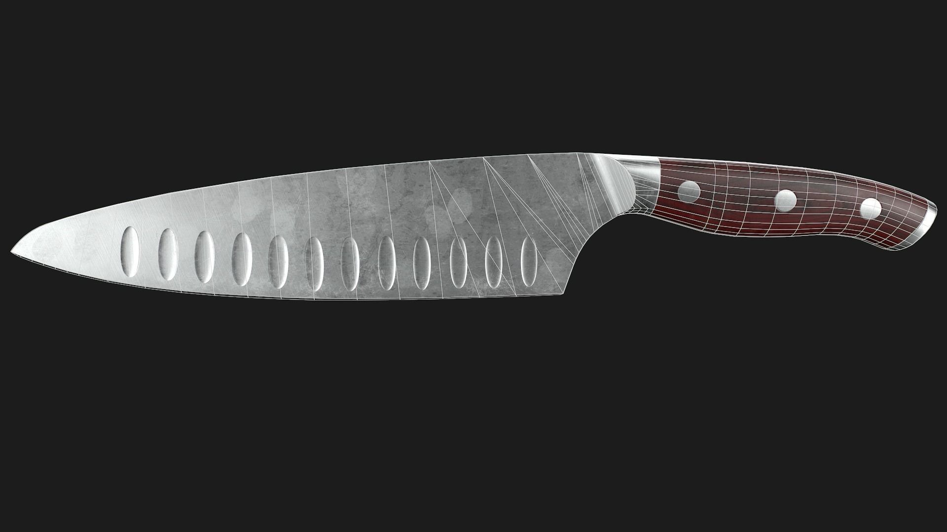 Kitchen Knives Pack PBR Game-Ready Low-poly 3D model_2