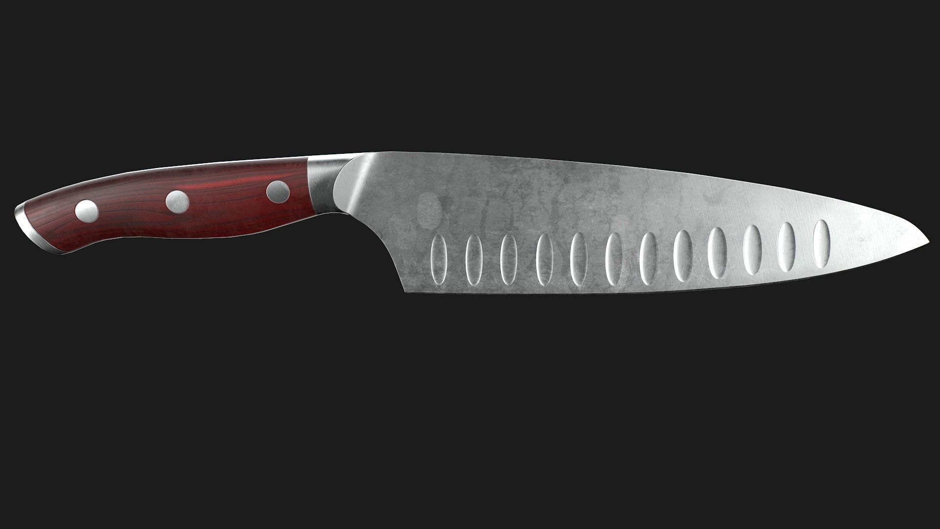 Kitchen Knives Pack PBR Game-Ready Low-poly 3D model_3