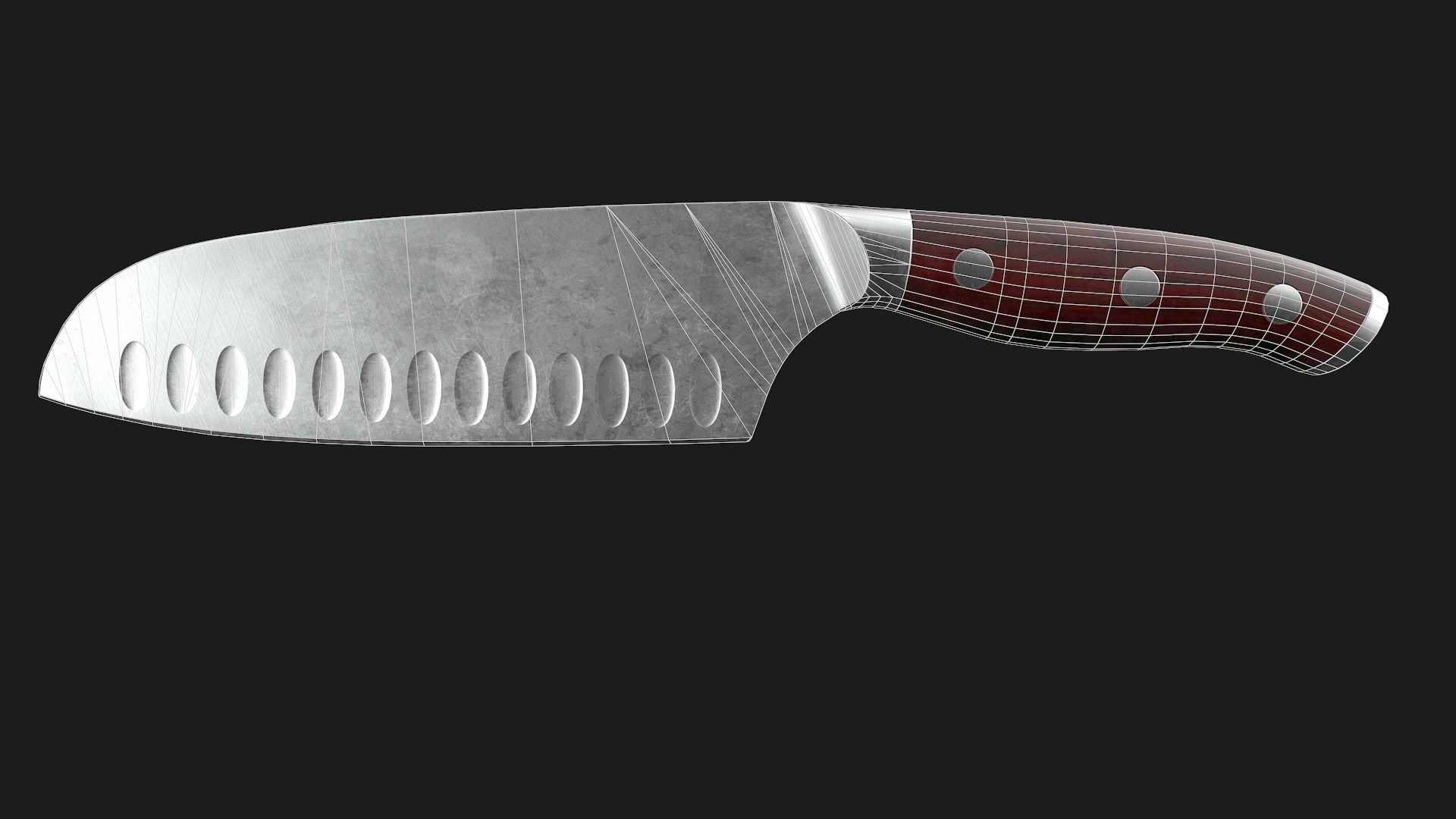 Kitchen Knives Pack PBR Game-Ready Low-poly 3D model_30