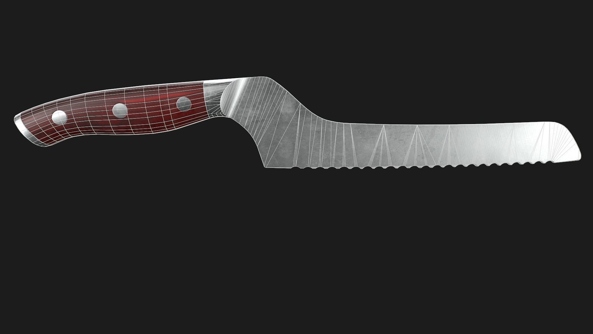 Kitchen Knives Pack PBR Game-Ready Low-poly 3D model_10