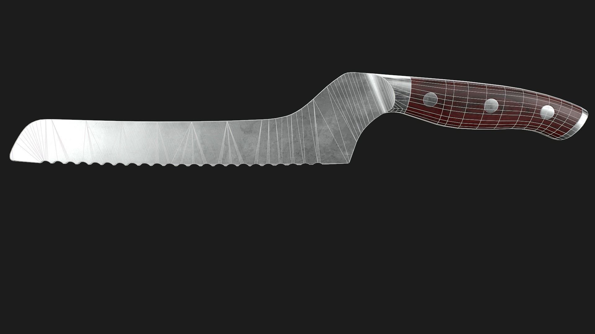 Kitchen Knives Pack PBR Game-Ready Low-poly 3D model_12