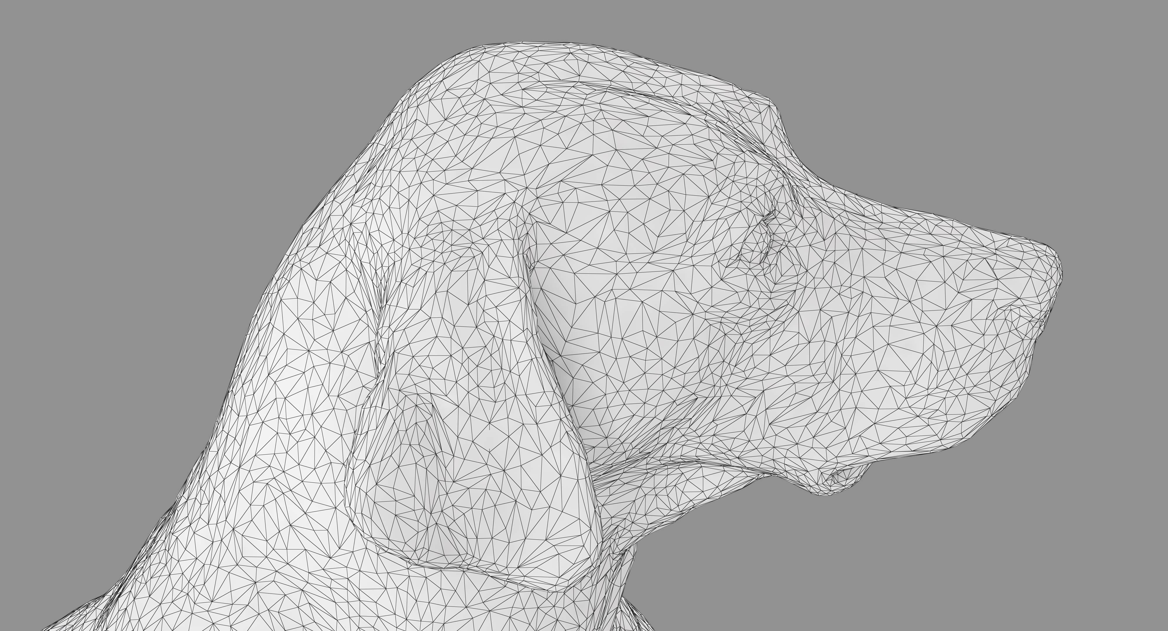 Dalmatian Dog Sitting Low-poly 3D model_22