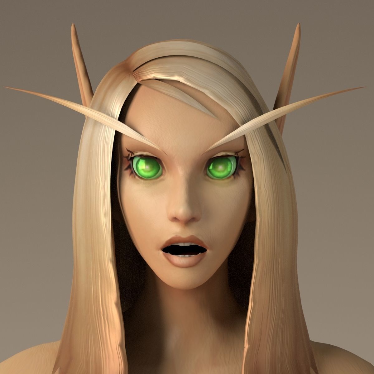 Bloodelf Female Full Rig and HumanIK Low-poly 3D model_8
