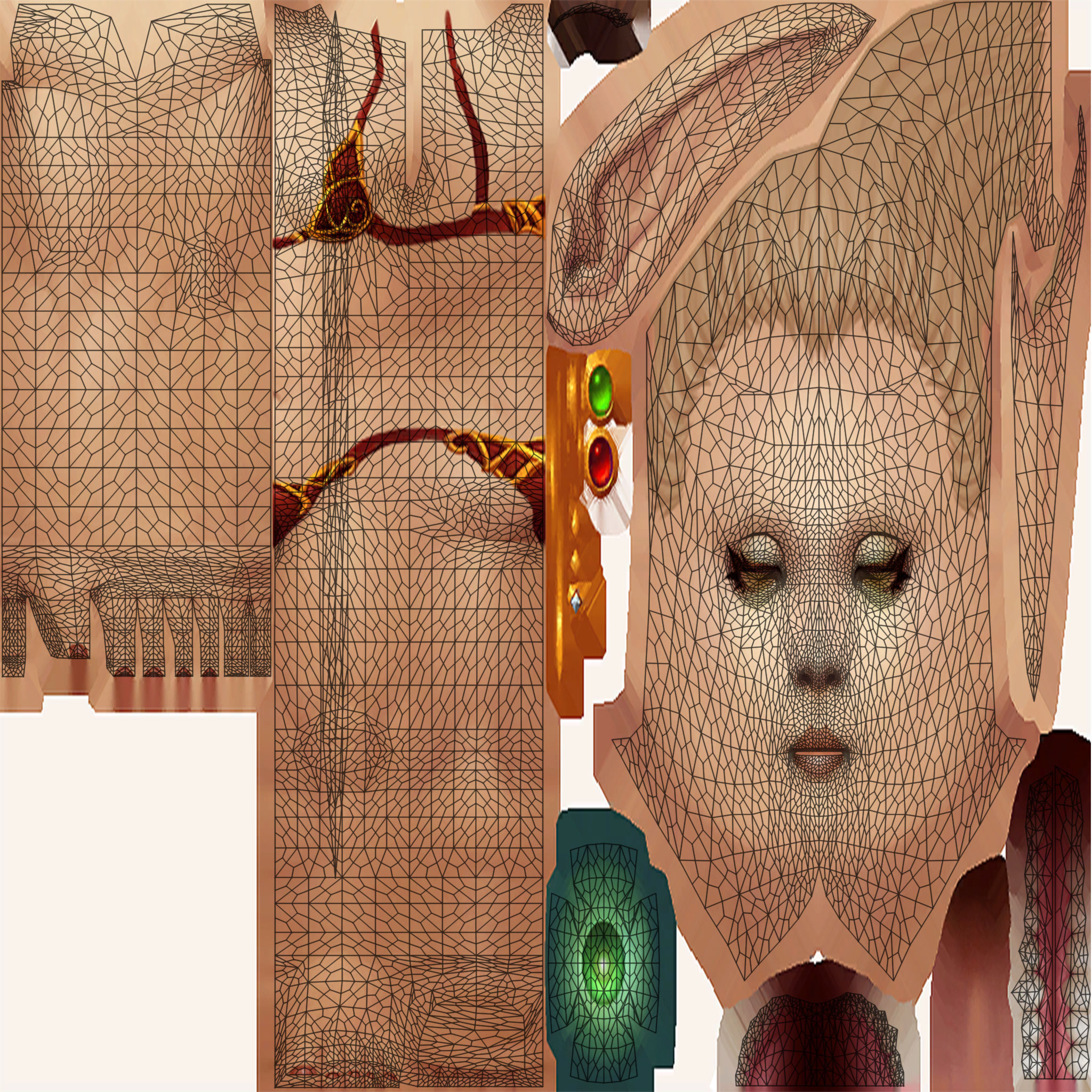 Bloodelf Female Full Rig and HumanIK Low-poly 3D model_17