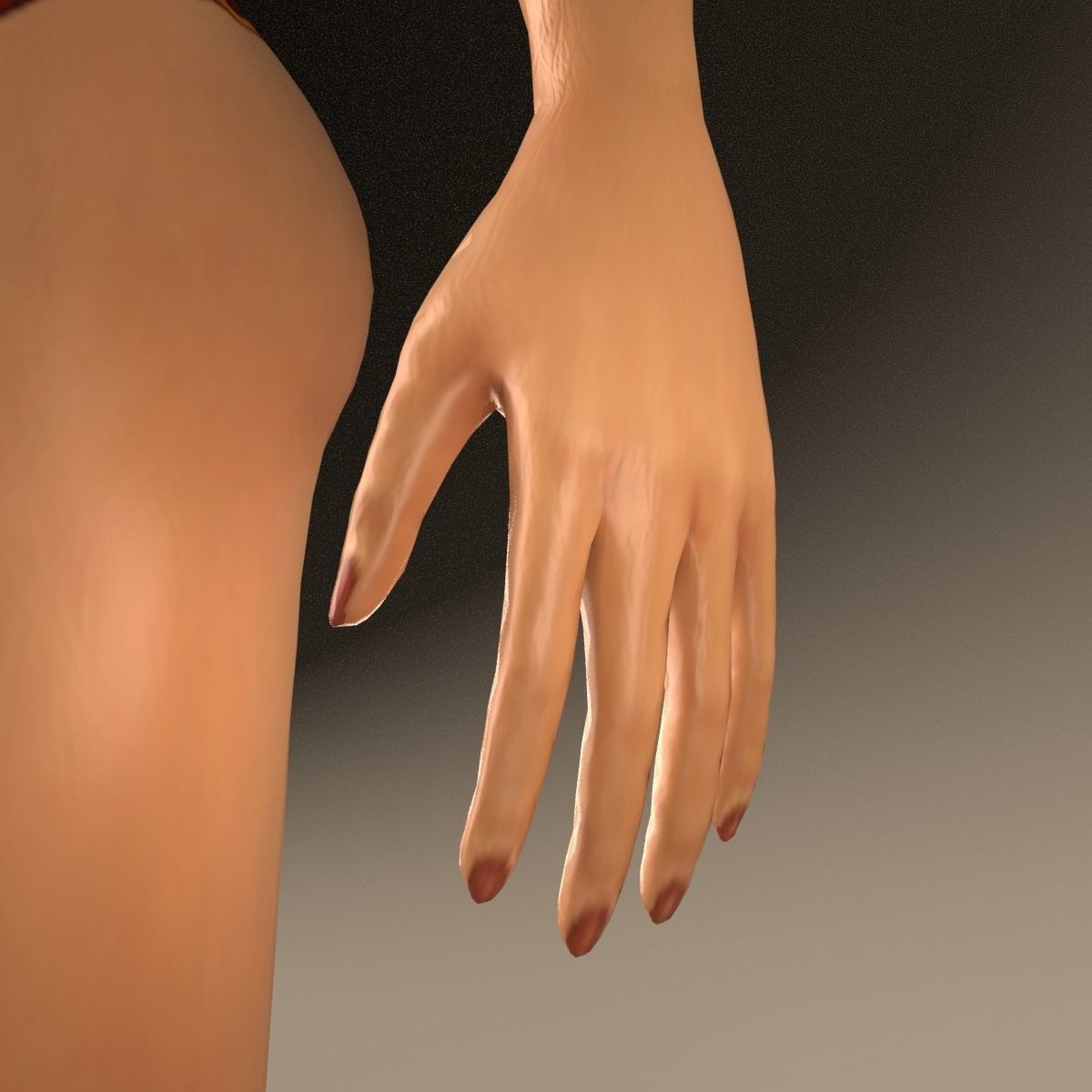 Bloodelf Female Full Rig and HumanIK Low-poly 3D model_9