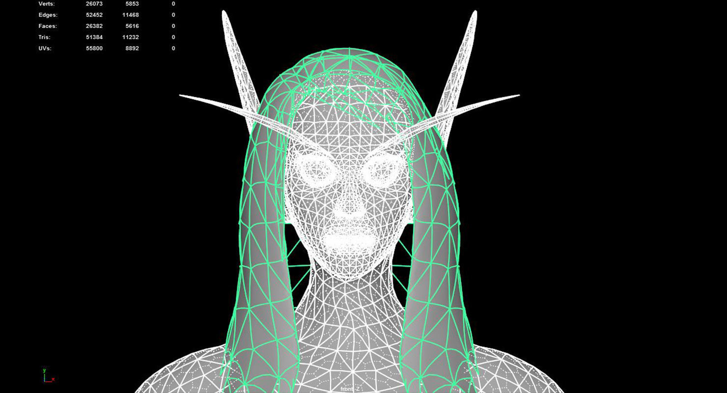 Bloodelf Female Full Rig and HumanIK Low-poly 3D model_13