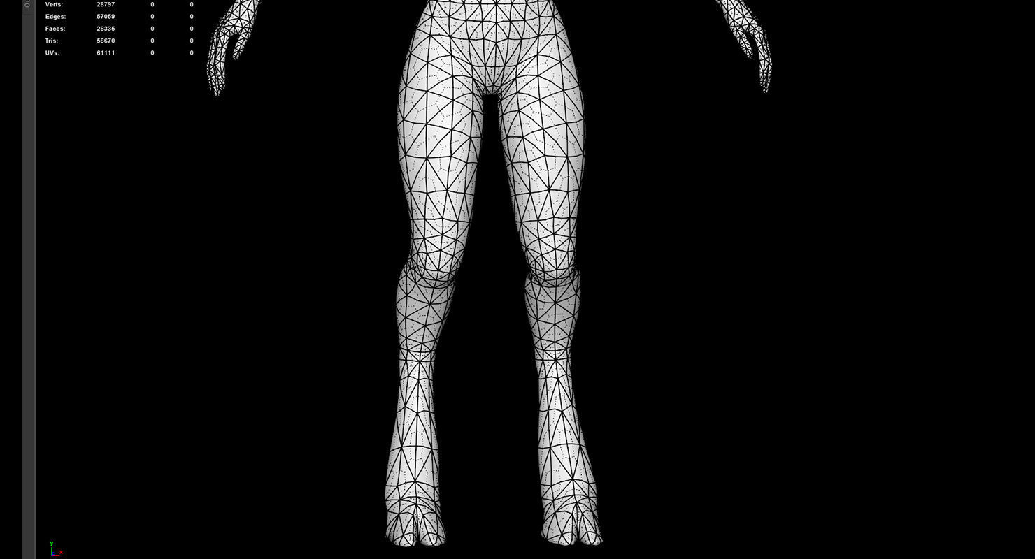 Draenei Female Full Rig and HumanIK Low-poly 3D model_12