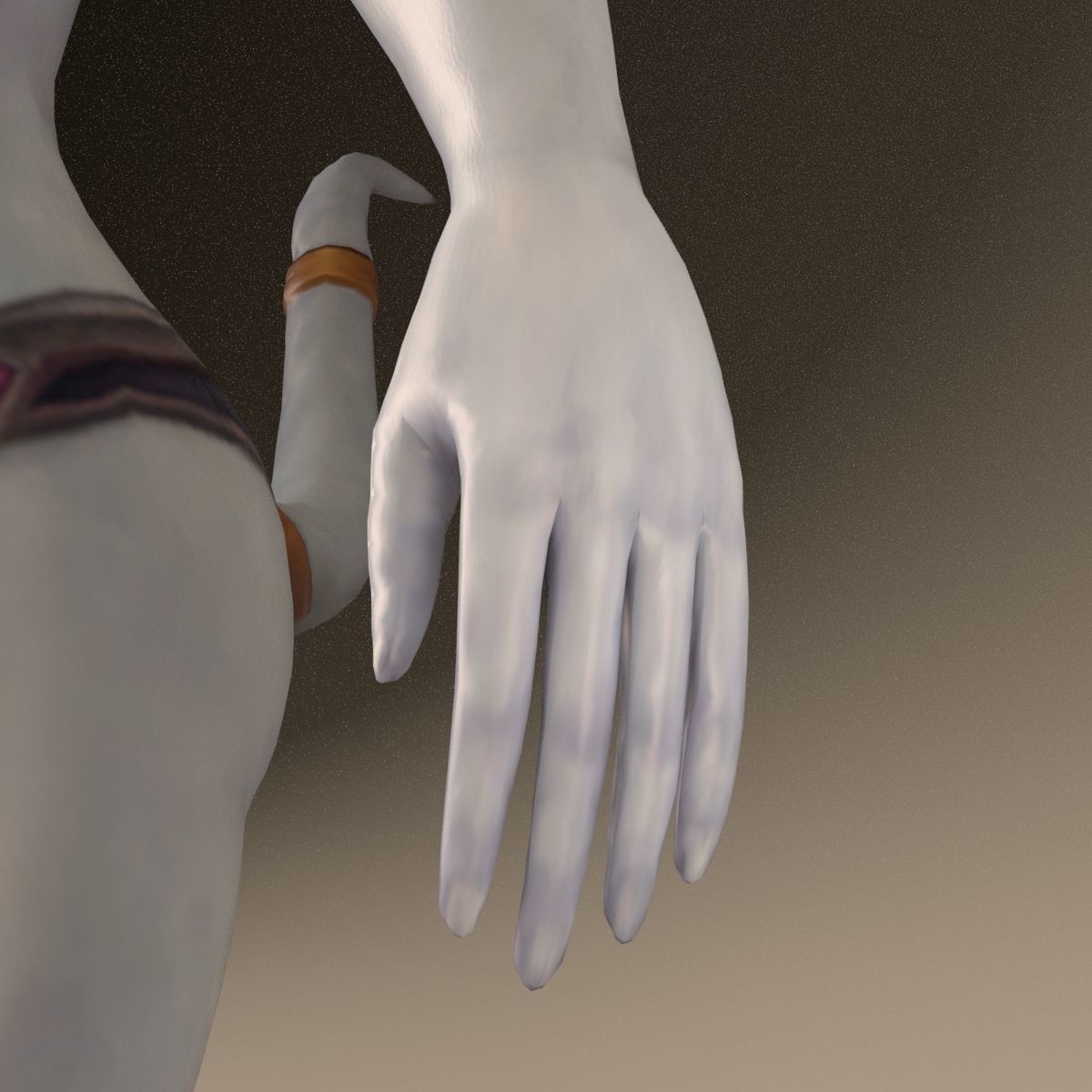 Draenei Female Full Rig and HumanIK Low-poly 3D model_9