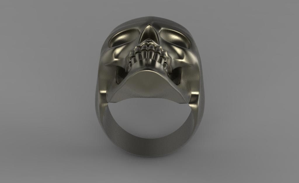 ring  scull 3D print model_5