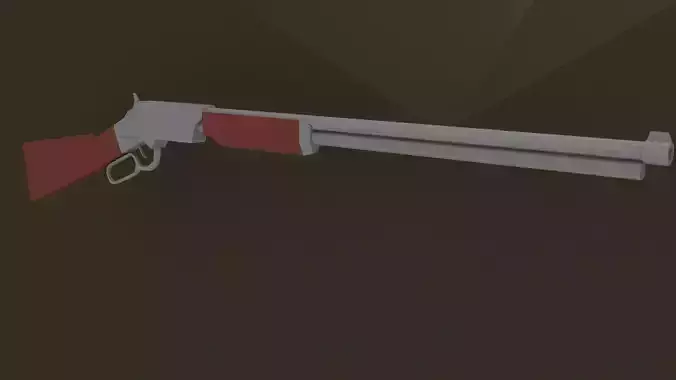 Low-Poly Lever Action Rifle Low-poly 3D model