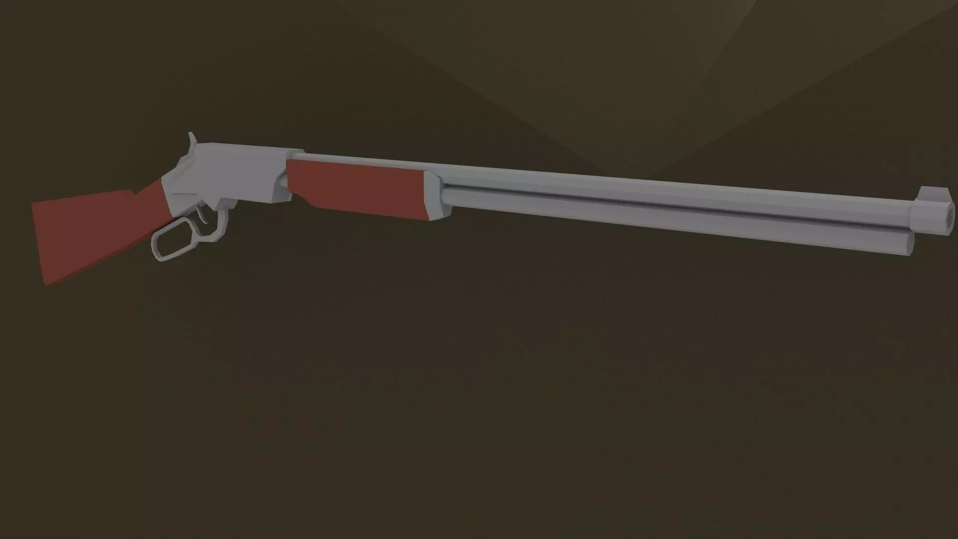 Low-Poly Lever Action Rifle Low-poly 3D model